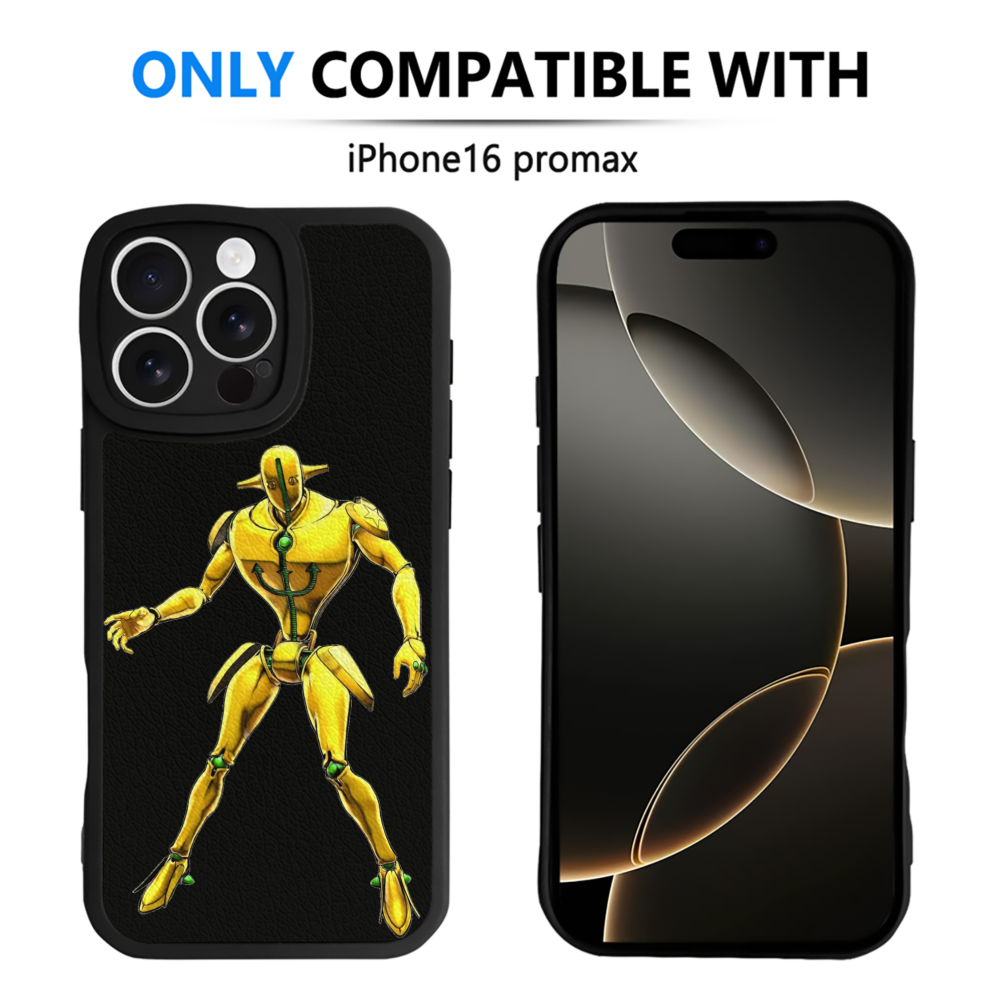 （画像用） ジョジョの奇妙な冒険 JoJo's Bizarre Adventure 【iPhone 16シリーズ対応】シリコンスマホケース（レザー調） 材質：シリコン